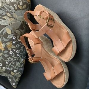 Lucky Brand Blue Jeans America Wedges